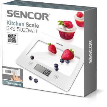 Sencor keukenweegschaal   sks 5020whgiftboxfin